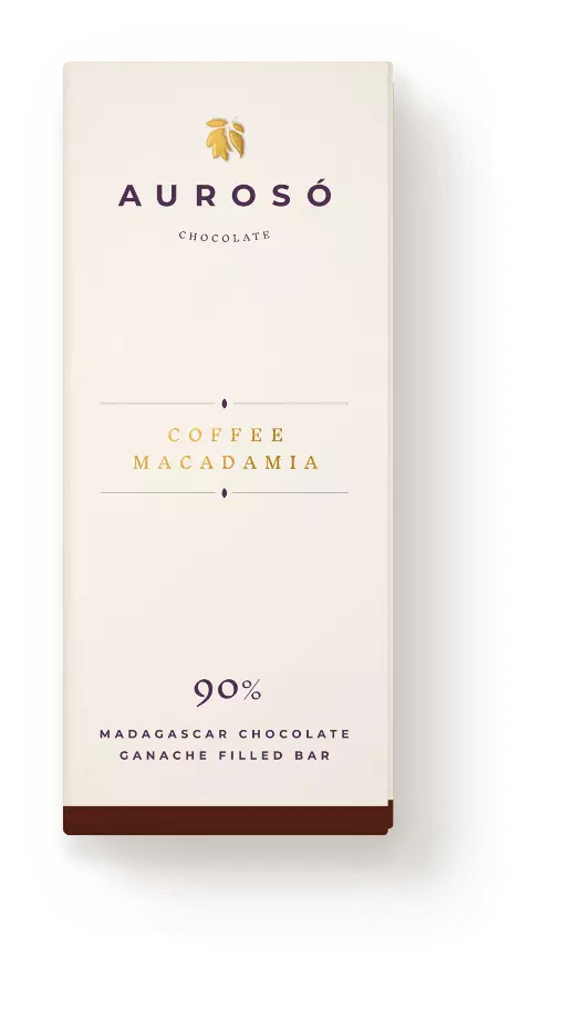 Handmade coffee macademia chocolate ganache bar