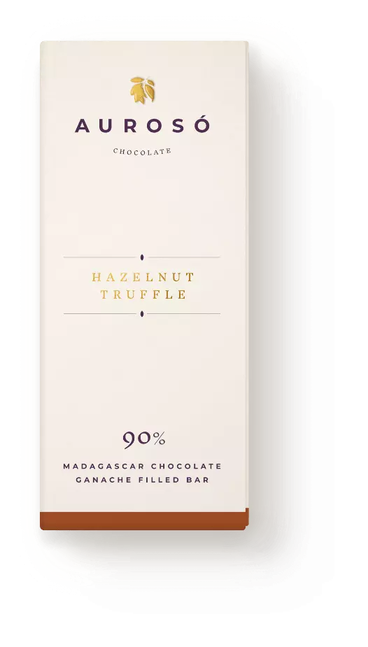 Ethical Hazlenut Truffle Madagascan Chocolate Ganache Bar