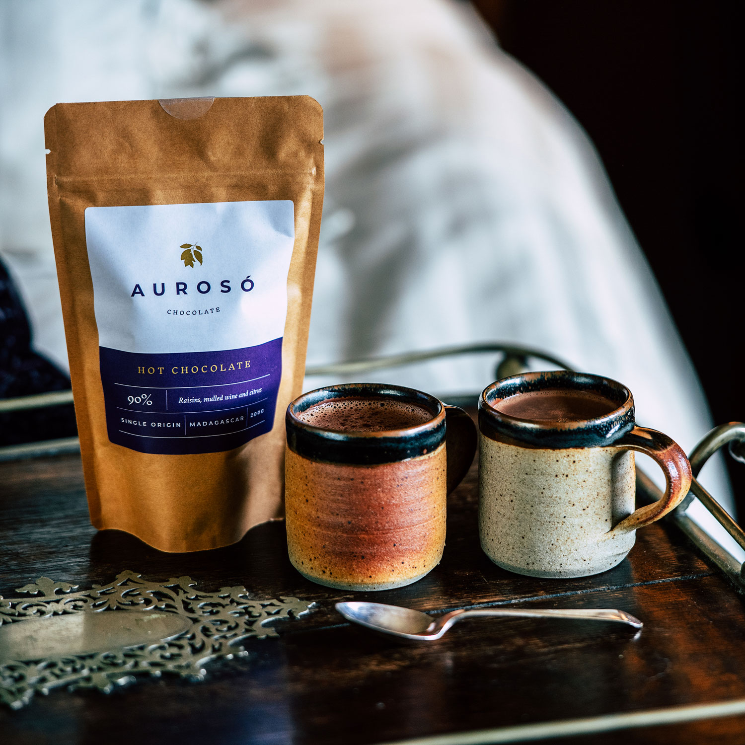 Ethical Vegan Auroso Hot Chocolate made from 90% chocolate
