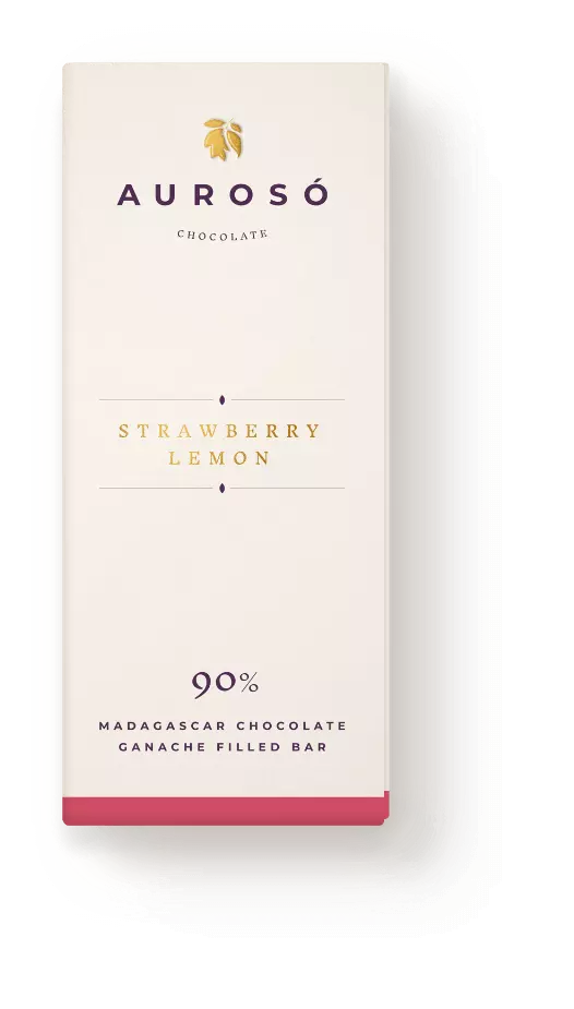 Strawberry Lemon Chocolate Ganache Bar